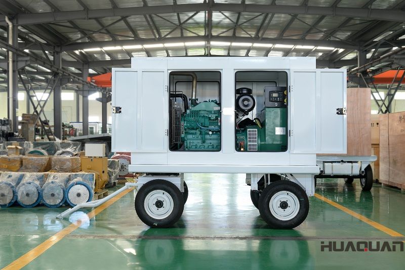 2018年5月31日一臺100kw移動靜音拖車發電機組從華全順利發往天津市北城區